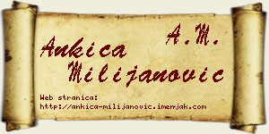 Ankica Milijanović vizit kartica